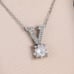 925 Sterling Silver Plated CZ Pendant, INUS1BR005