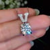 925 Sterling Silver Plated CZ Pendant, INUS1BR005