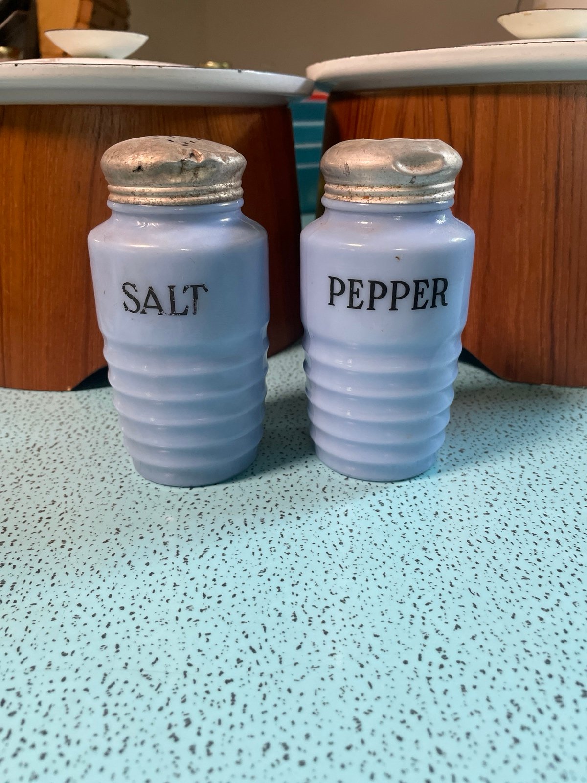 Vintage Jeanette Delphite Salt and Pepper Shakers