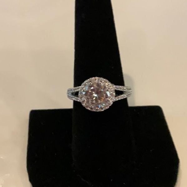 Gorgeous Sterling Silver Halo Ring