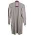Lucky Brand Long Line Cardigan Sweater Open Front Straw Heather Size S