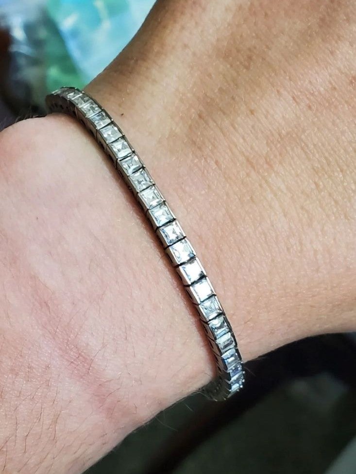 Sterling bracelet with CZ stones