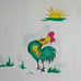 Vintage Rooster & Chicken Placemats Set Of 6 White Retro Hand Painted Isabel