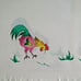 Vintage Rooster & Chicken Placemats Set Of 6 White Retro Hand Painted Isabel