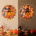Thanksgiving Wreath Decorations, 18 Inch Turkey Gnome Wreaths with LED Lights
