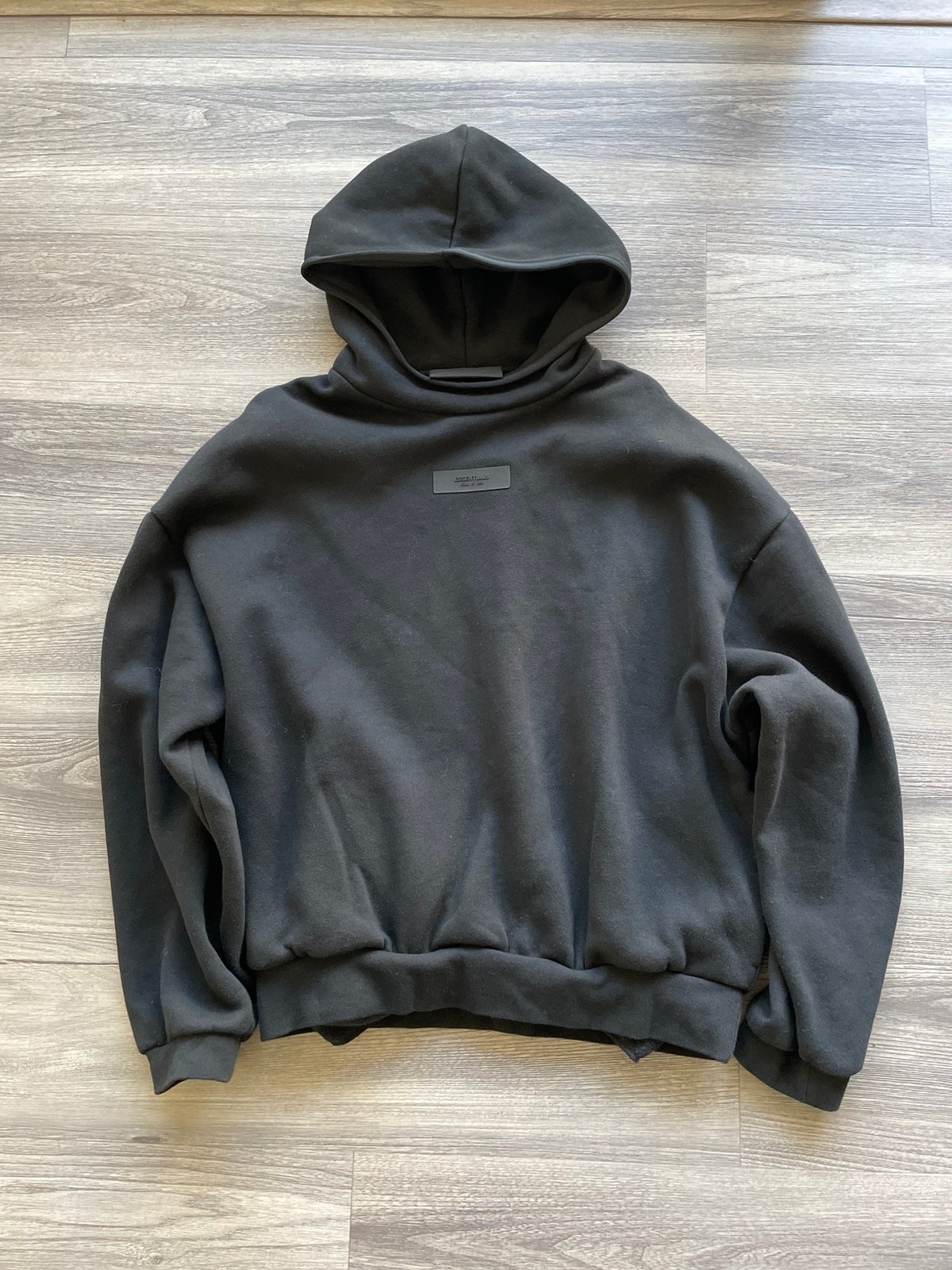 Fear of God Essentials Black Fleece Hoodie | Size: XS