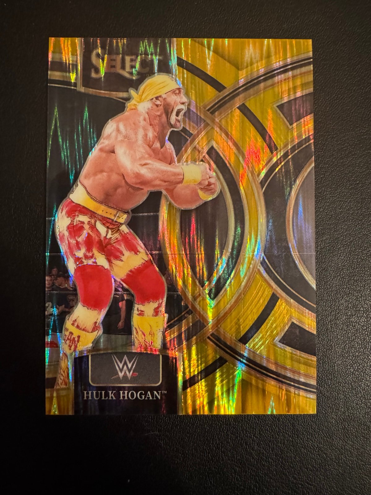 2024 Panini Select WWE Hollywood Hulk Hogan Premier Level Gold Wave Prizm 7/10