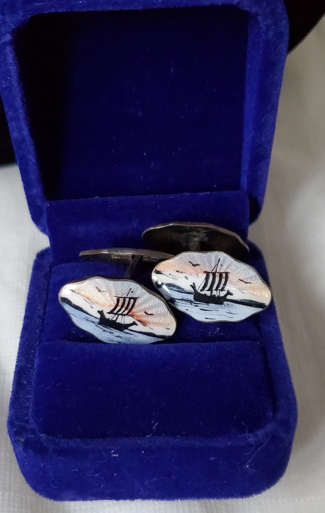 Antique sterling silver cufflinks