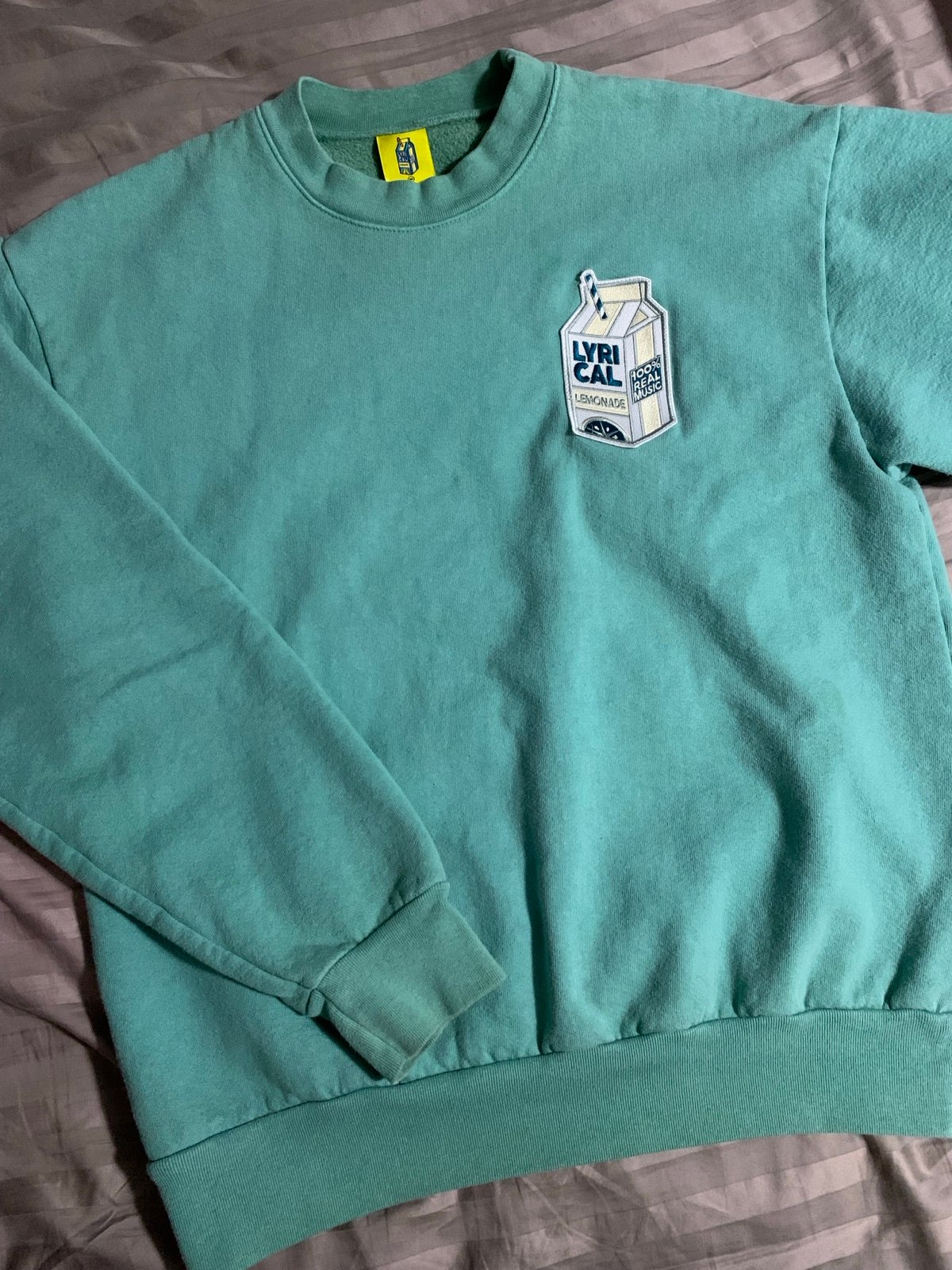 Lyrical Lemonade Carton Patch Crewneck (Teal)