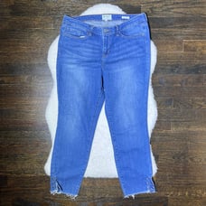 William Rast Ankle Skinny Raw Hem Grommet Jeans