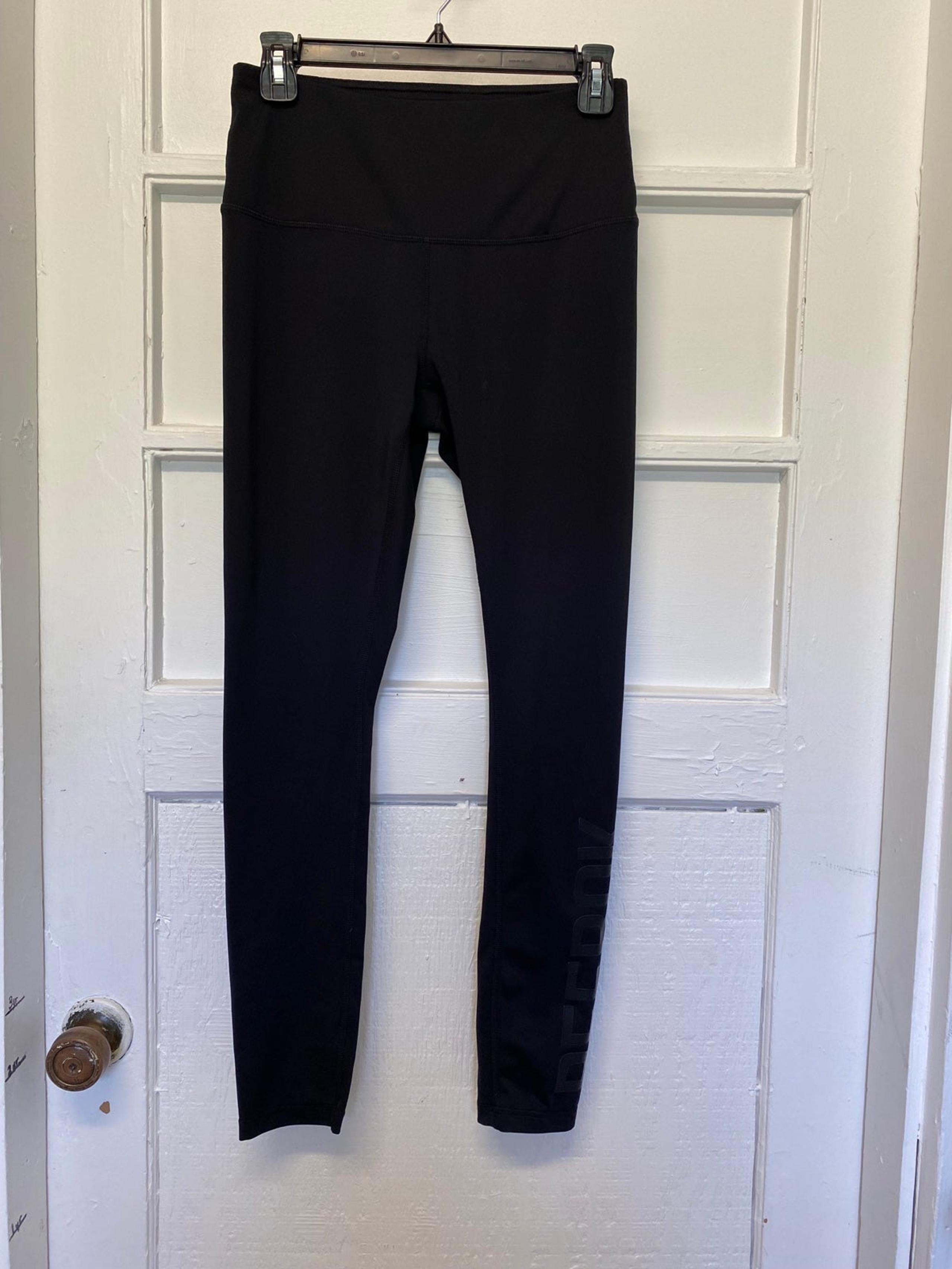 Reebok Ribbed Athletic Leggings Tights black size small WOMENS leggings