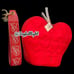 VICTORIA'S SECRET Valentine’s Day Lipstick Hearts makeup bag and Red Wristlet