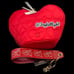 VICTORIA'S SECRET Valentine’s Day Lipstick Hearts makeup bag and Red Wristlet