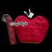 VICTORIA'S SECRET Valentine’s Day Lipstick Hearts makeup bag and Red Wristlet