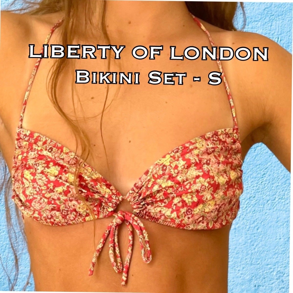 LIBERTY OF LONDON - 100% Cotton Tiny Floral Bikini Two-piece Set - Size S