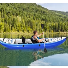 2-Person Inflatable Kayak Set with Paddle and Air Pump, Portable Recreational To