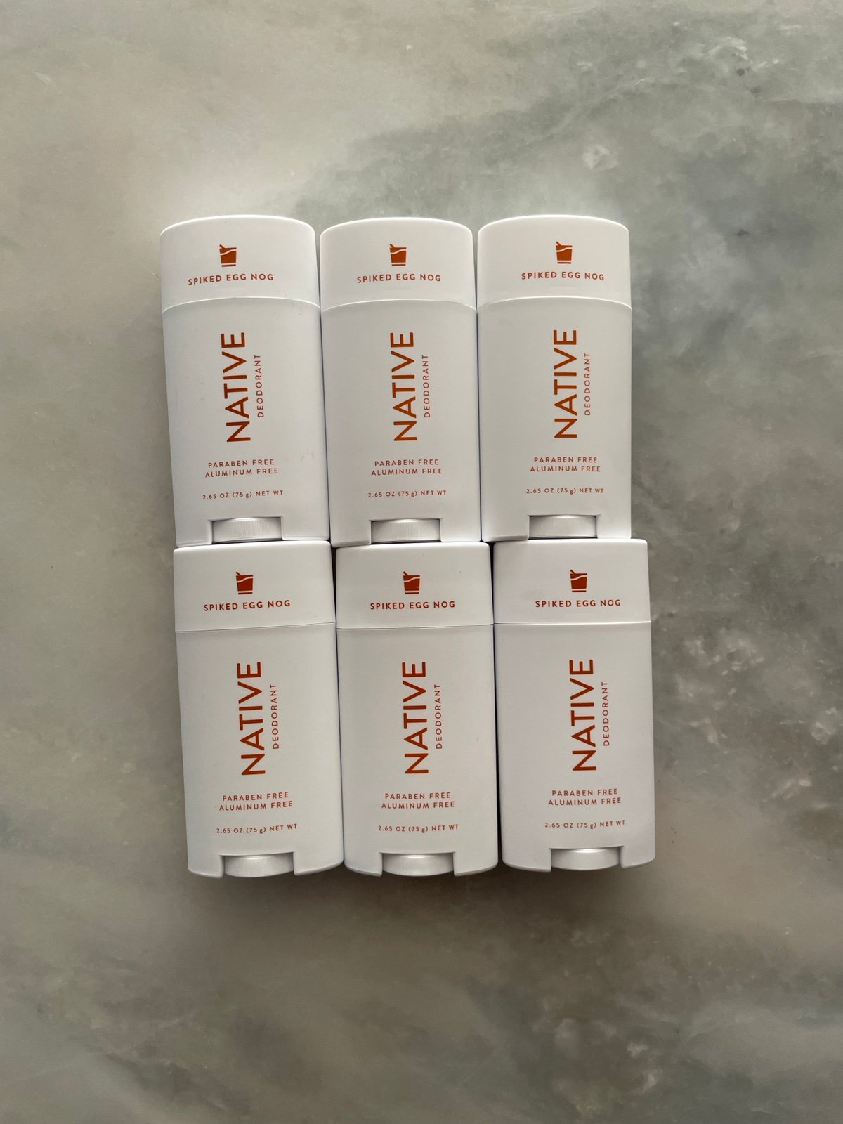 Bundle x6 NATIVE Spiked Egg Nog Deodorant 2.65 Oz