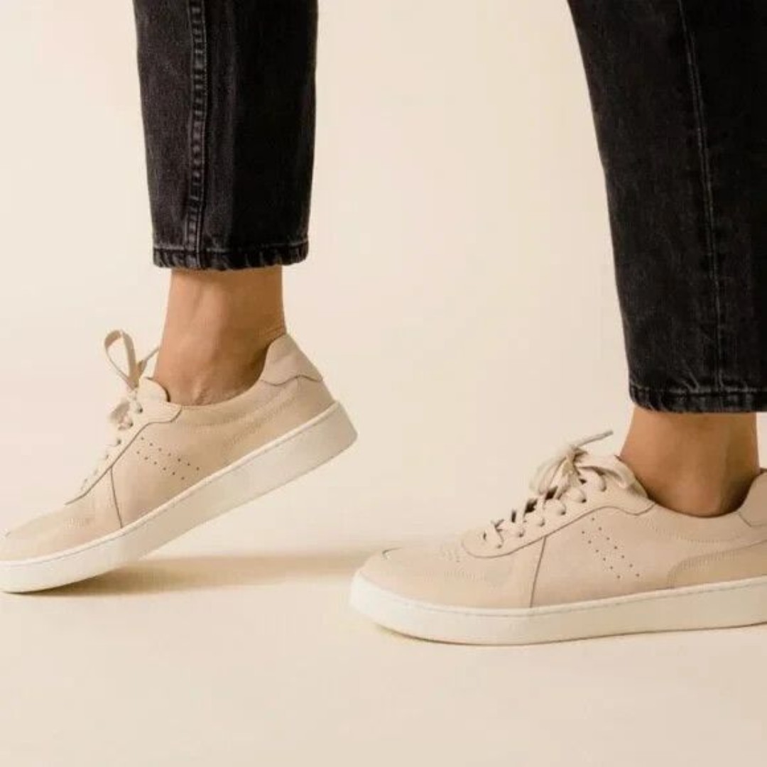 Nisolo Women’s Bria Go-To Court Sneaker Almond Sz US 8 New 160