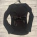 Arden B Vintage Black Halter Top Rouches Cold Shoulder Long Sleeve Shawl Medium