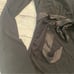 Arden B Vintage Black Halter Top Rouches Cold Shoulder Long Sleeve Shawl Medium