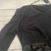 Arden B Vintage Black Halter Top Rouches Cold Shoulder Long Sleeve Shawl Medium