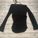 Arden B Vintage Black Halter Top Rouches Cold Shoulder Long Sleeve Shawl Medium