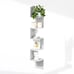 5-Tier Floating Corner Shelf, Wall Mount Shelves for Storage and Display, White