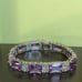Vintage Chapal-Zenray 925 Sterling Silver Amethyst Multi Gemstone Bracelet.