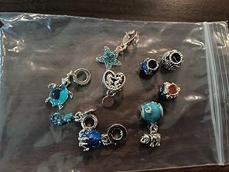 BRAND NEW / UNOPENED 9 Pack Silver Spacer Beads Charms Set