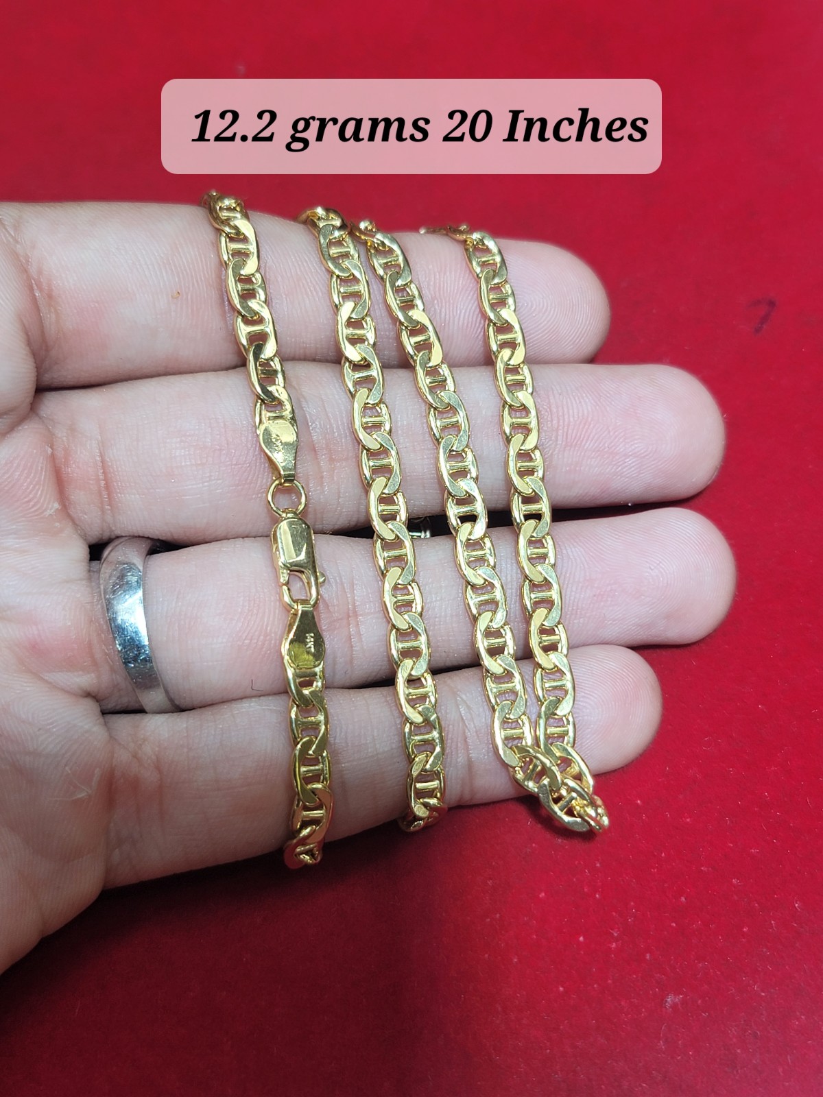 14K yellow gold Mariner Chain - 20 Inches