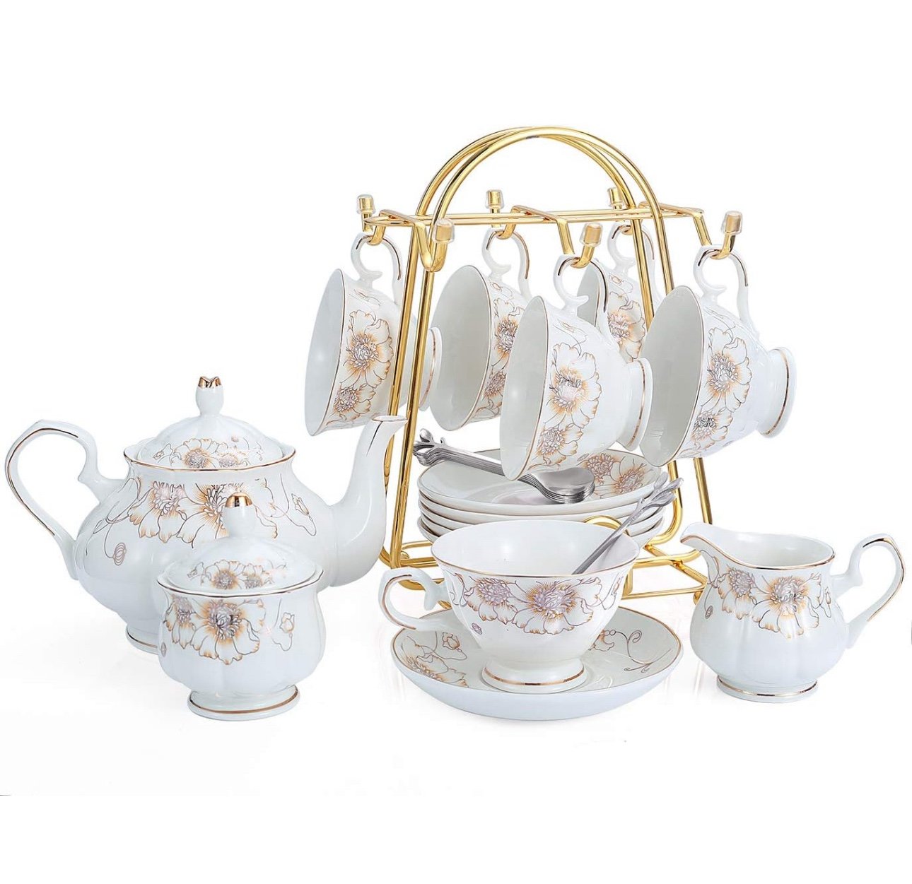 Porcelain Ceramic Tea Set