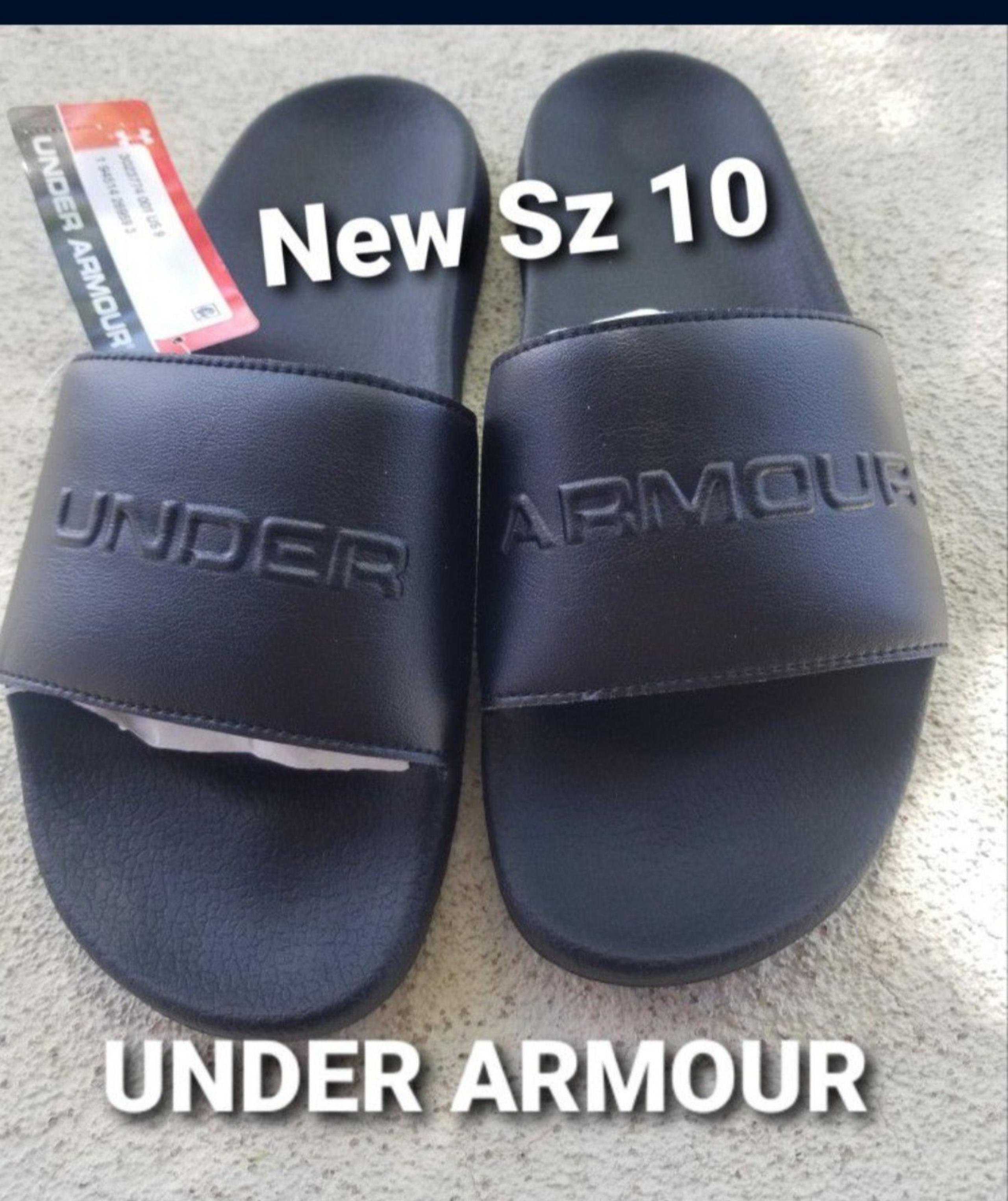 Under Armour mens slides size 10 New black summer shoes sandals