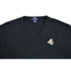 Vtg Vantage Black V-Neck Purdue Boilermakers Crewneck Sweater Men's L
