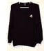 Vtg Vantage Black V-Neck Purdue Boilermakers Crewneck Sweater Men's L