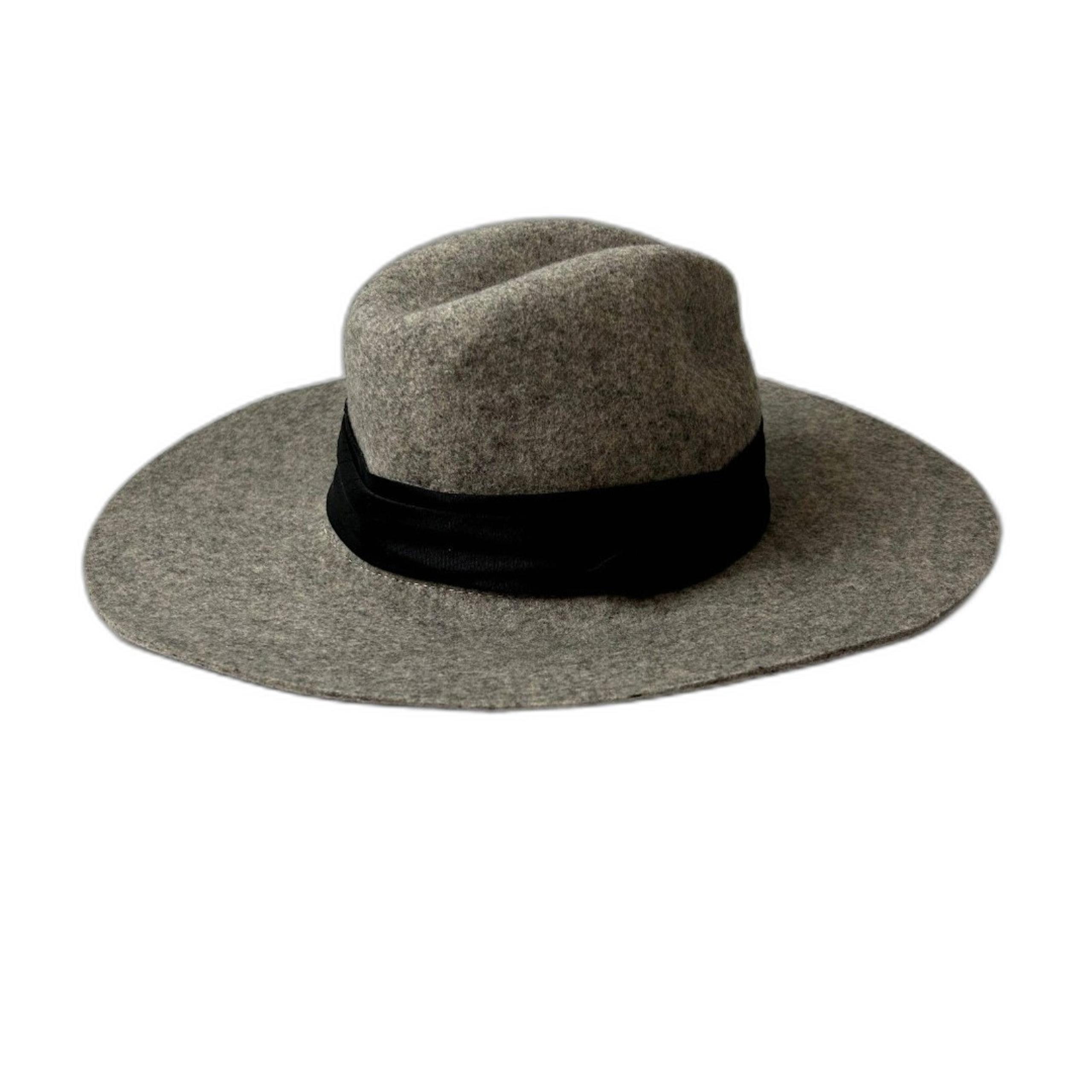 Banana Republic Felt Fedora Hat 100% Wool Grey Size S/M