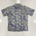 KAHALA Men’s Hawaiian Shirt Cotton Reverse Print Whaling Ship Maiden Fish Sz L