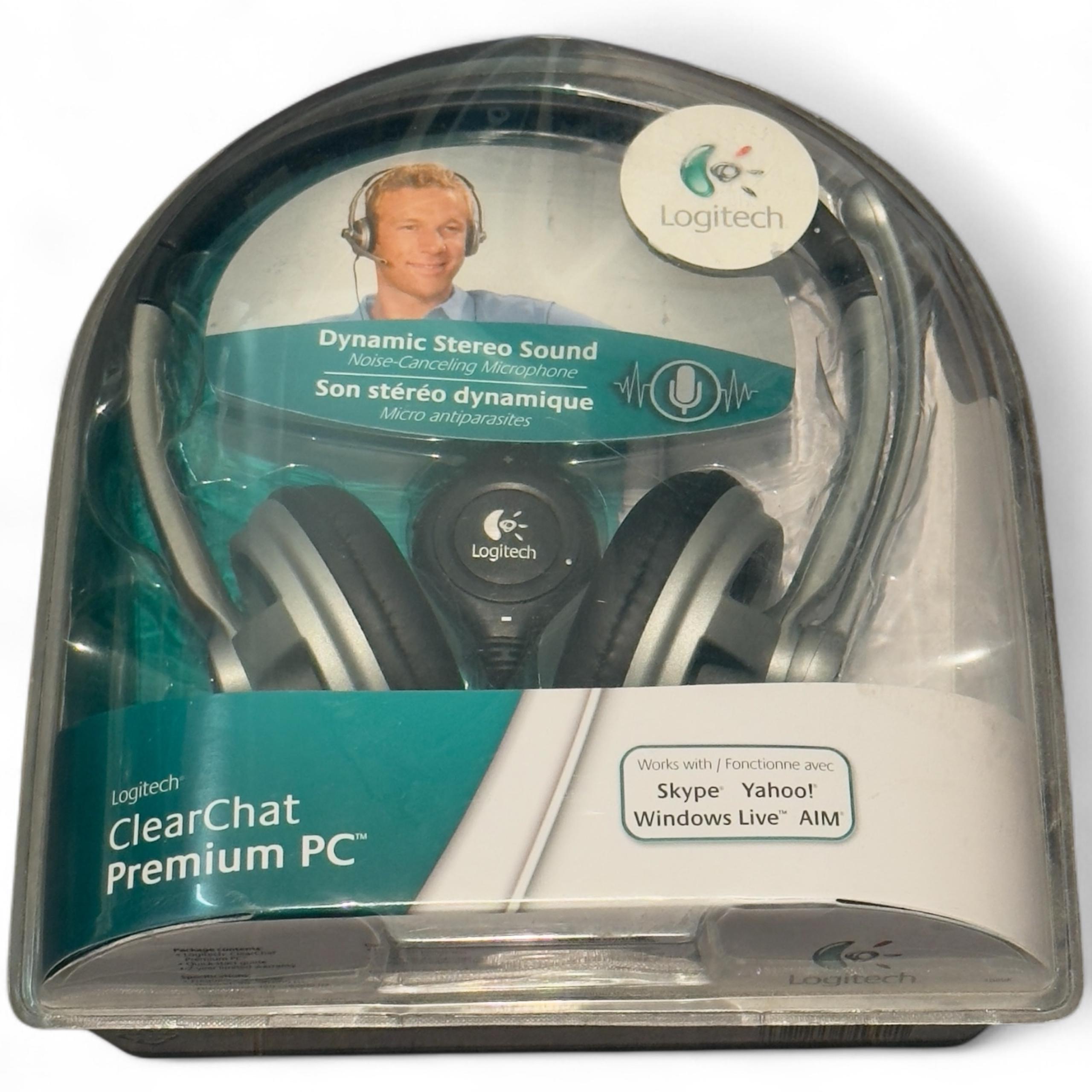 Logitech ClearChat Premium PC Headset New Sealed Noise Cancel Mic 3.5mm Jack