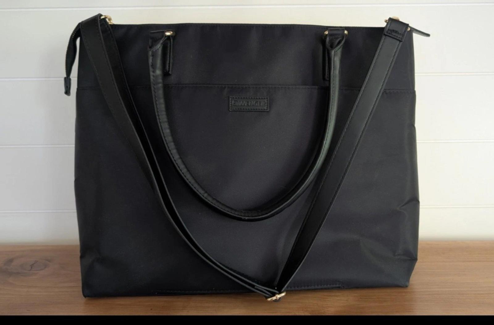 Wenger Swiss Gear Ana Laptop Crossbody Tote 15.6 Bag, Purse, Carryall Black