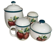 Casuals Dinnerware “China Pearl” Sugar Bowl, Salt & Pepper and Small Canister