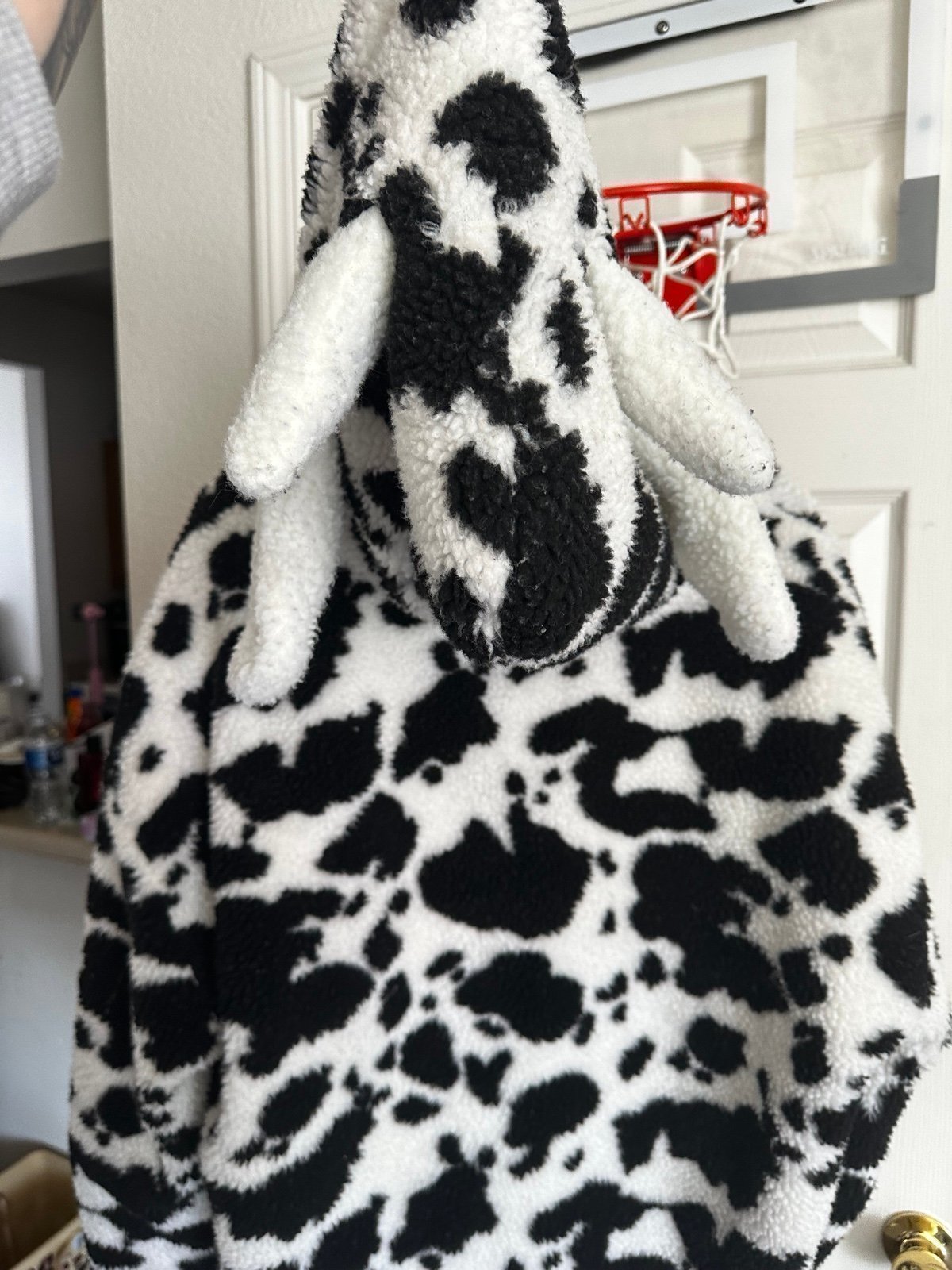 Cow hooded jacket