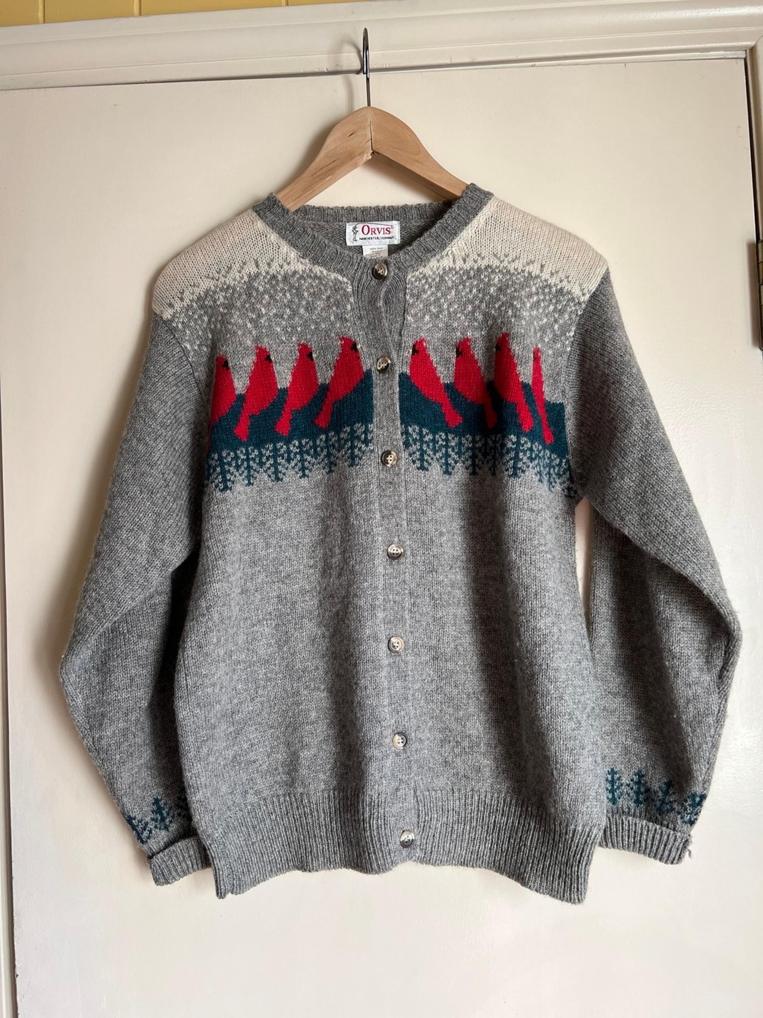 Orvis cardigan cardinal free bird sweater