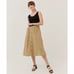 PACT Fennel The Coastal Button Front Skirt, Algae Green, Size XL