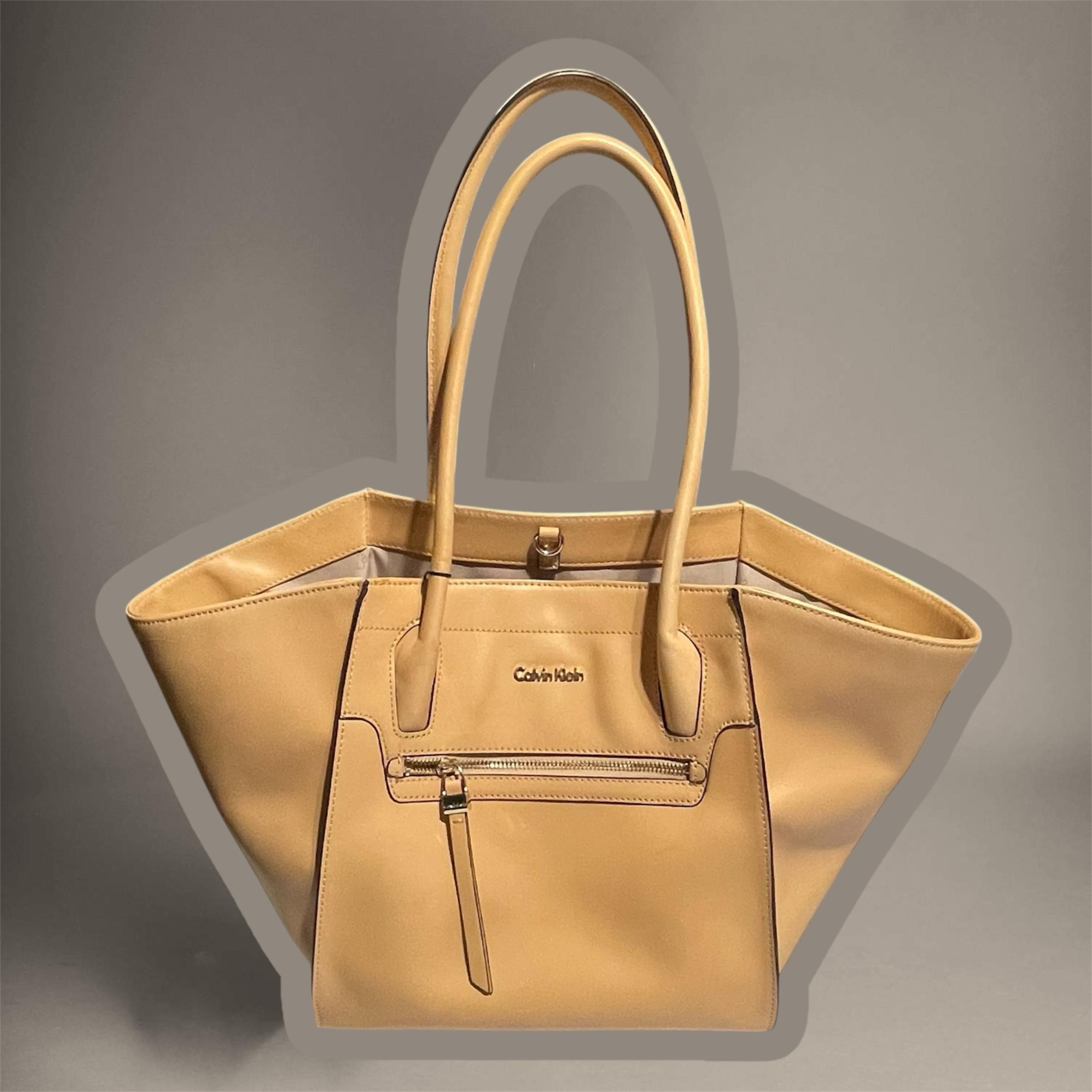 Calvin Klein: Vachetta Camel Tan Tote Bag • NEW WITH TAGS