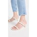 Larroude Goldie Flowers Mule in Ivory Leather 8.5 Womens Slides Sandals