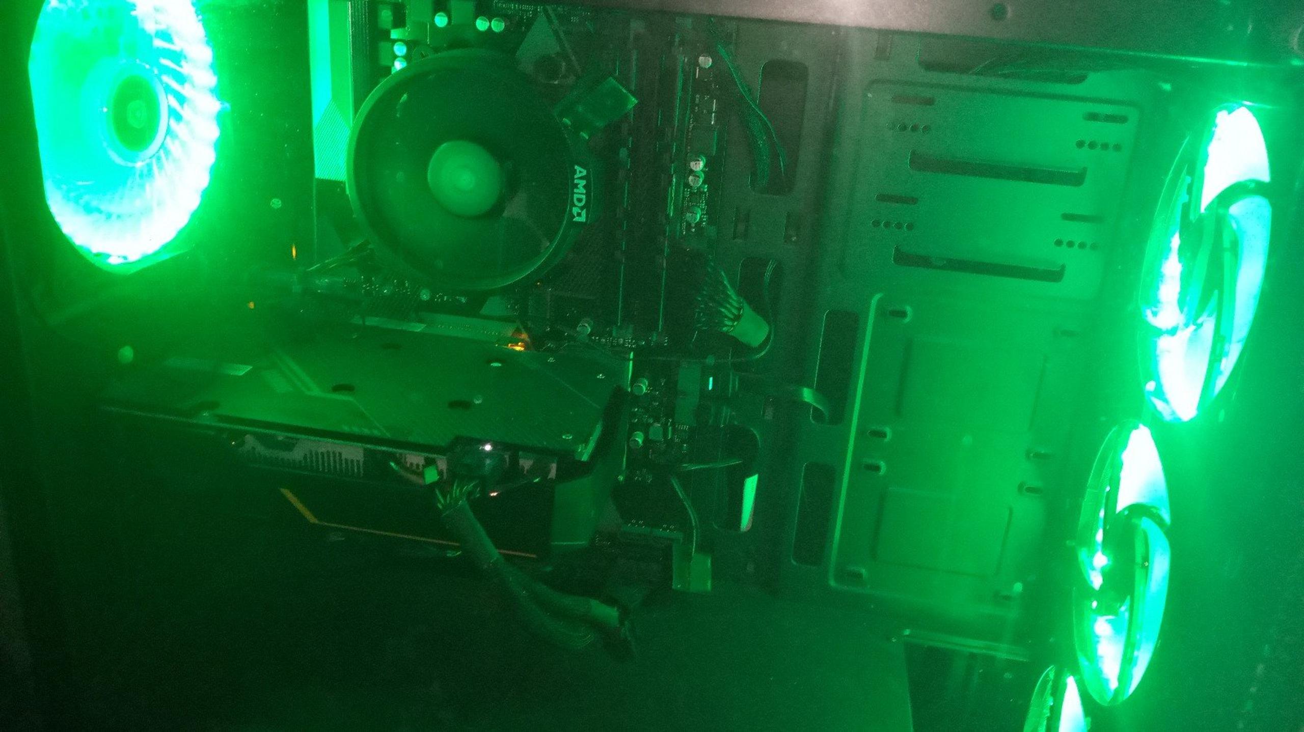 Gaming pc with mouse keyboard plus 2 monitors