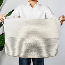 XXXL 22x14 Cotton Laundry Storage Basket -2 pack