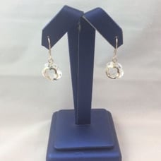 14K Gold Crystal flower earrings
