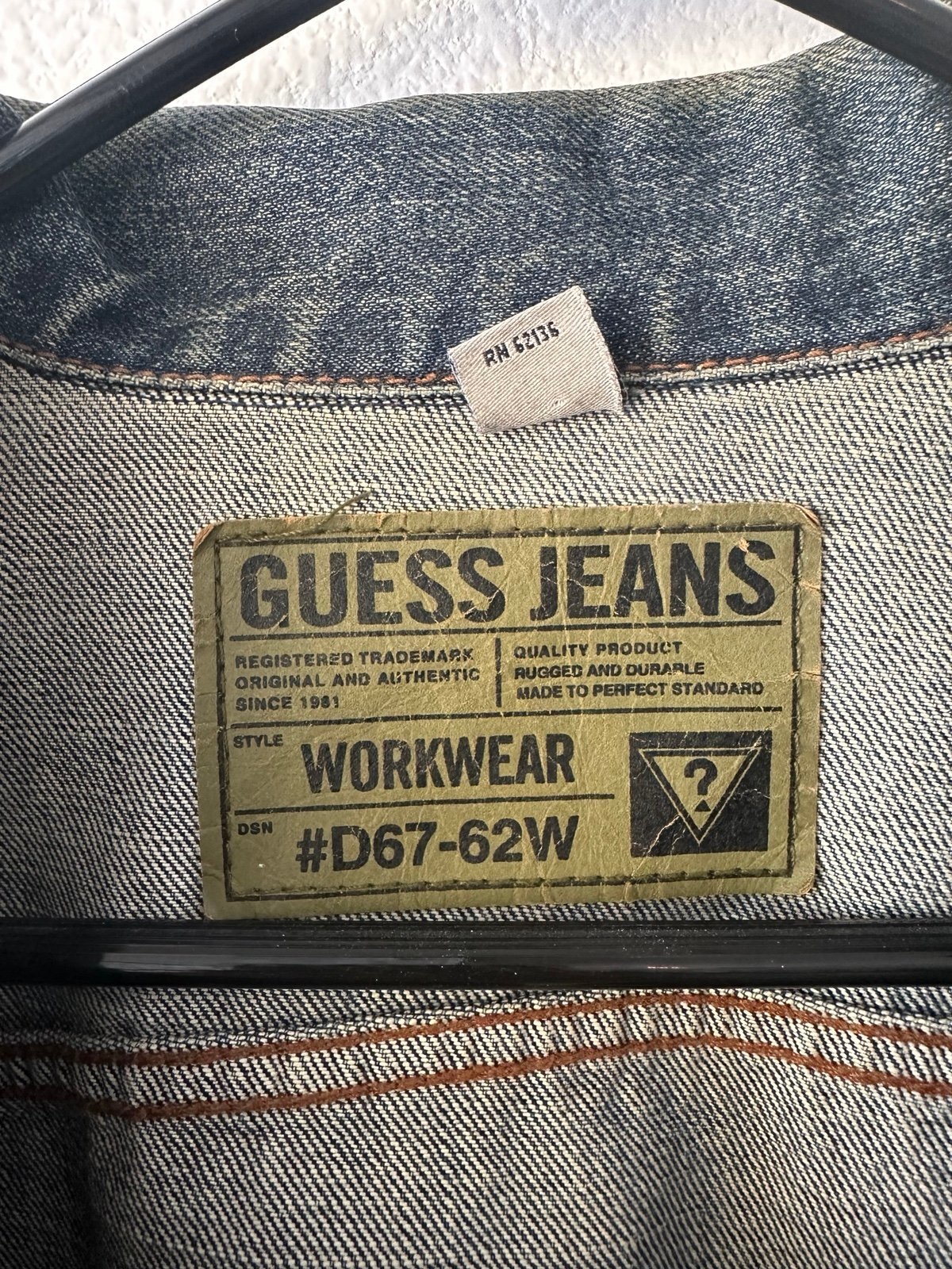 Vintage Guess Workwear Jean Jacket Men's 2XL XXL Denim Made In USA D67-62W