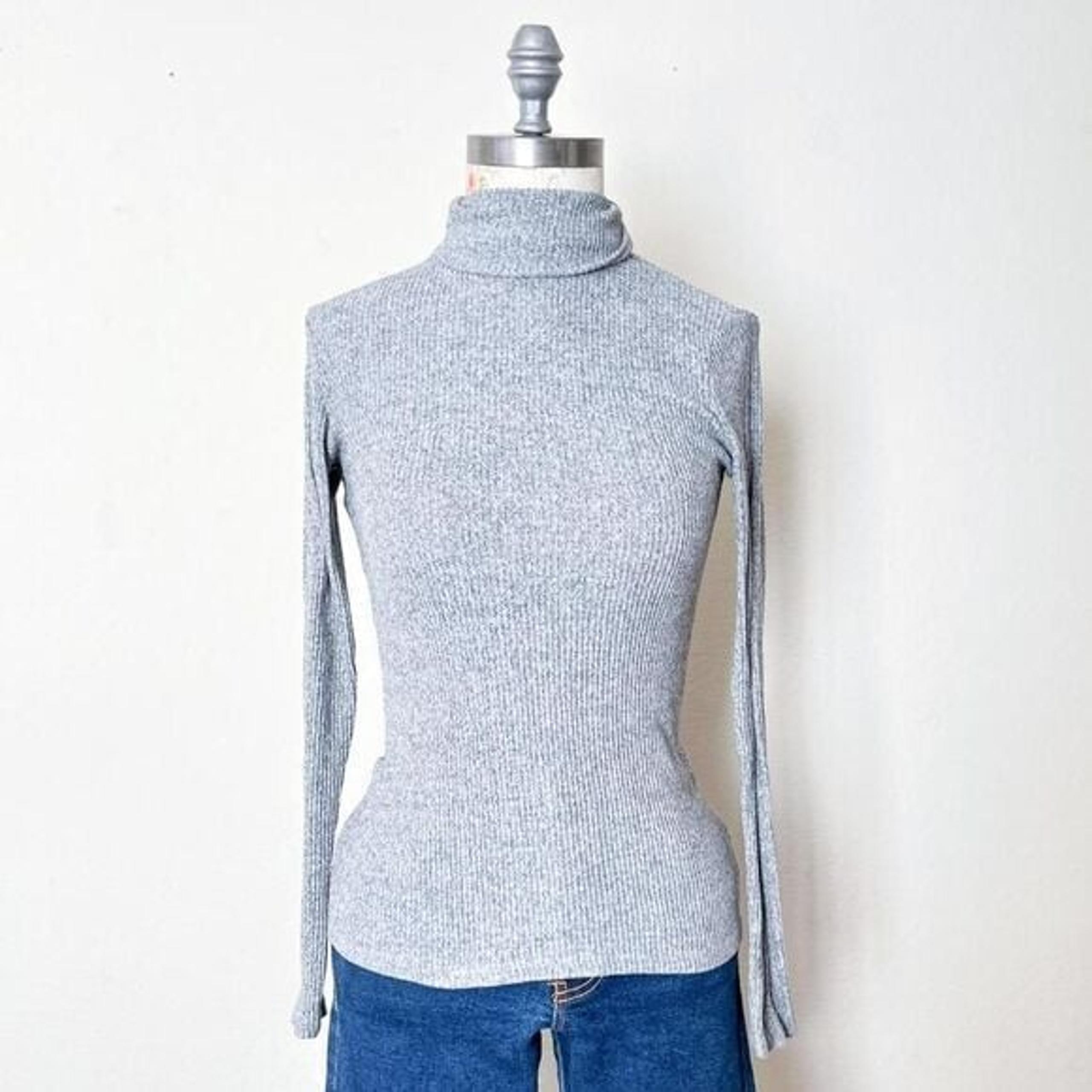 mossimo y2k gray turtleneck sweater womens medium