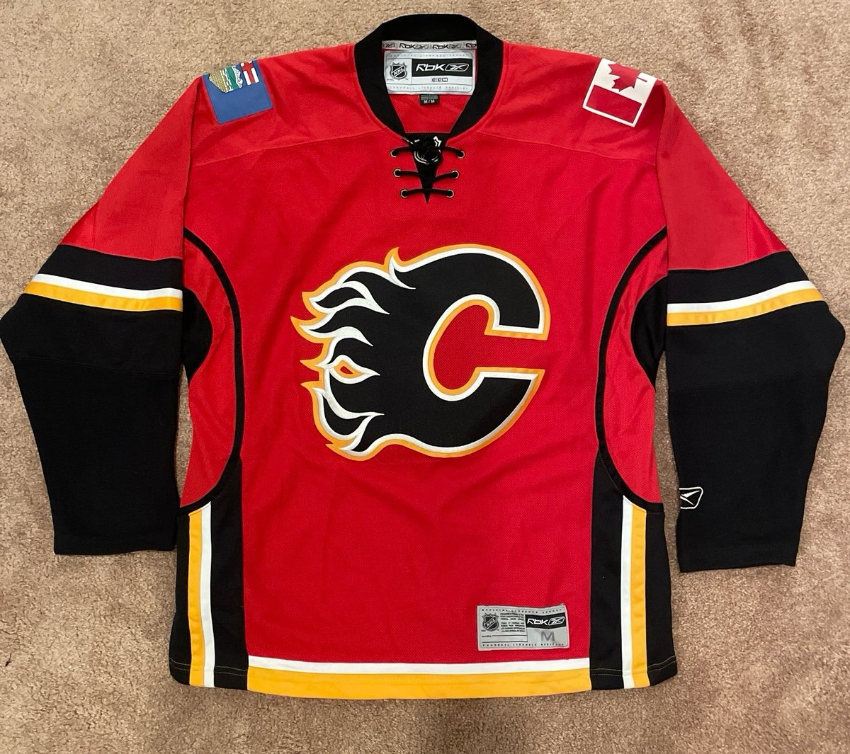 Calgary Flames Home Jersey Reebok M